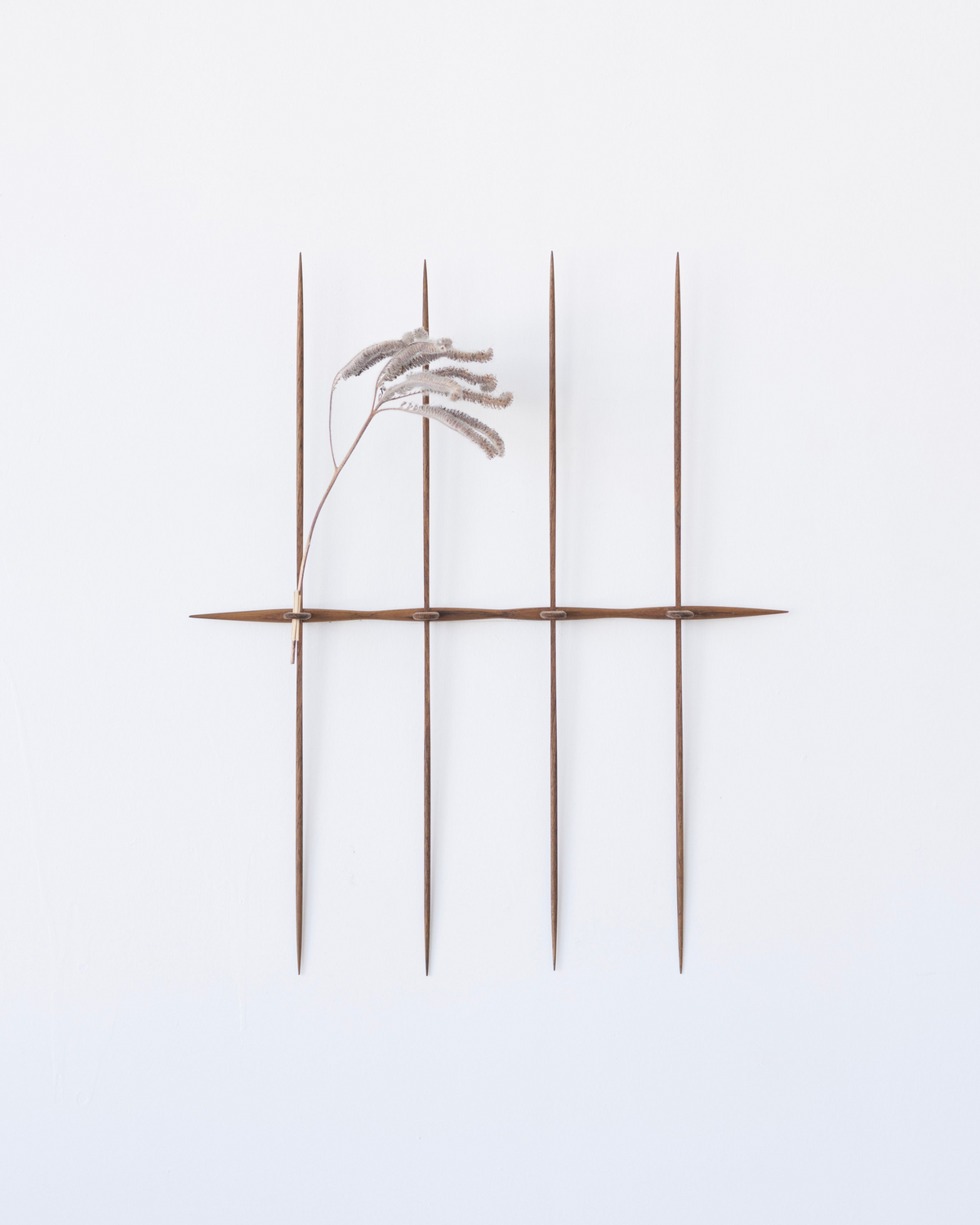 Teak Flower Holder
